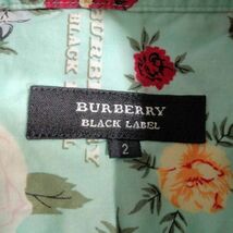 BURBERRY BLACK LABEL バーバリーブラックレーベル シャツ モノグラム 半袖 花柄 フラワー 2_画像6