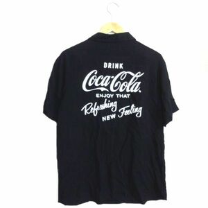 Coca-Cola コカ コーラ オープンカラー シャツ レーヨン M