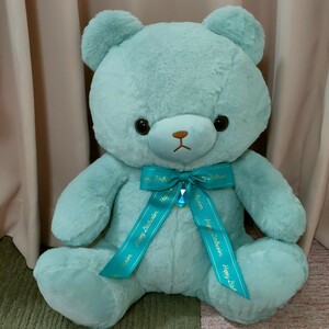 Happy Birthcolor Bear ～BIGぬいぐるみvol.3～〈December 12月〉グリーン ベア クマ 誕生石 ペンダント プレゼントに 約51cm ビッグベア