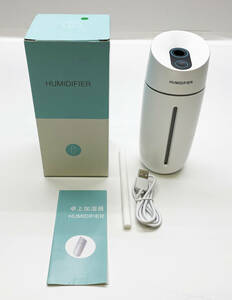 *[3k16]　HUMIDIFIER 卓上加湿器 QR-JSQ USB給電式 変換LEDライト 容量：250ml スプレー量：30-45m/h 屋内 車内 ミニタイプ ★ 未使用品