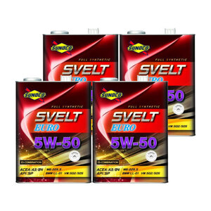 SUNOCO SVELT EURO 5w50 4L/4缶 1ケース API SP ACEA A3/B4 CF-4 スノコ スヴェルト ユーロ フルシンセ 日本サン石油 スポーツ走行 欧州車