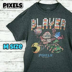 【M】PIXELS Tシャツ ドンキーコング 薄手 グレー リユース ultramto