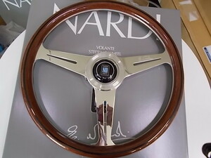 NARDI　ナルディ Classic　N075　ウッド＆FLAT ポリッシュスポーク ３6０mm　送料無料