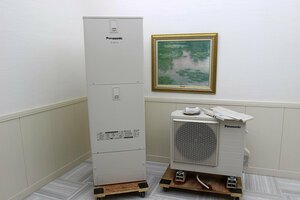 20年 超美品！パナソニック 家庭用 電気温水器 370L 野外形 HE-NS37JQ HE-PNS45J 温水ボイラー 単相200V フルオート リモコン付 お風呂台所