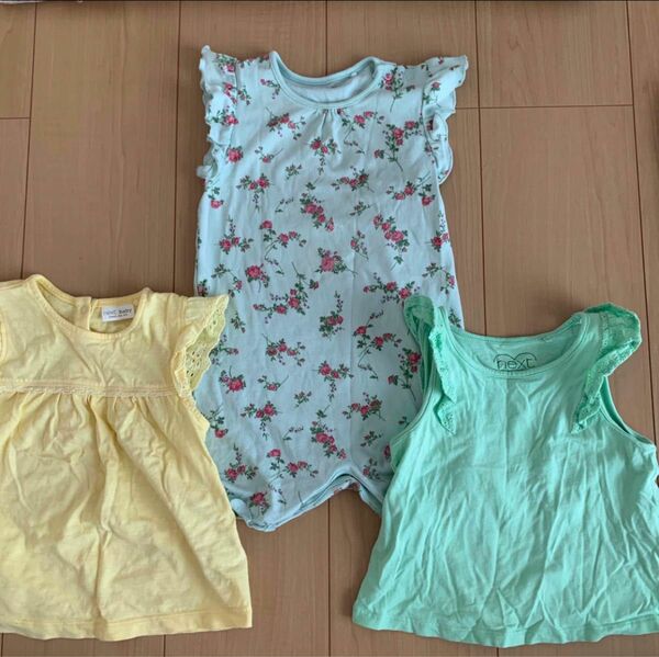 ネクスト　ロンパース、半袖　Tシャツ　12ヶ月から18ヶ月、1歳から1歳半　女の子　ネクストベビー　ベビー　キッズ　服　