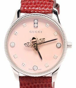 グッチ 腕時計 Bee ハチ 126.5 Gタイムレス クオーツ ピンク レディース GUCCI [0402]