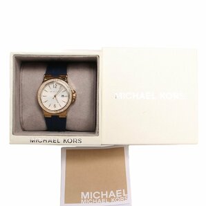 美品 マイケルコース 腕時計 ラバーベルト MK-2490 クオーツ ホワイト レディース MICHAEL KORS [0304]の画像8