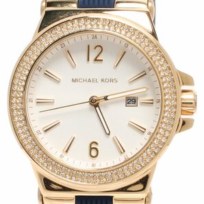 美品 マイケルコース 腕時計 ラバーベルト MK-2490 クオーツ ホワイト レディース MICHAEL KORS [0304]の画像1