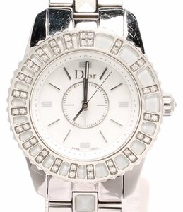  Christian Dior наручные часы бриллиантовая оправа CHRISTAL CD112113 кварц белый женский Christian Dior [0502]