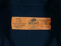 4823/美品 RED KAP 半袖 ワークシャツ L●洗濯プレス済●ネコポス可●KICKER Performance Audio 前後プリント レッドキャップ 古着_画像8