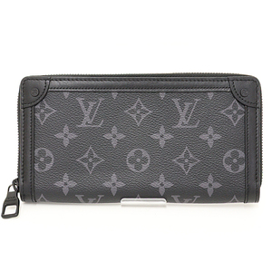 ルイヴィトン LOUIS VUITTON トランク ジッピーウォレット ラウンドファスナー長財布 M80558 マットブラック金具【中古】Aランク