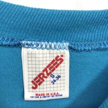 HZ9638★JERZEES : USA製 Rio LAS VEGAS刺繍デザイン Tシャツ★S★ターコイズブルー アメリカ製 ヴィンテージ ポケットTシャツ_画像3