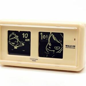 【奈良美智】パタパタクロック 新品 WALK ON CLOCK / 激レア 限定 時計 置時計 AtoZ A to Z graf 草間彌生 Nara Yoshitomo 村上隆ベージュ