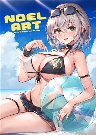 『NOEL ART』 おわた社 フルカラーイラスト集 Vtuber バーチャルユーチューバー 白銀ノエル ホロライブ 大空すばる 兎田ぺこら