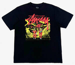 美品 STUSSY ステューシー キリーク コットン半袖Tシャツ M ブラック 黒 KIREEK DJ YASA DJ HI.C