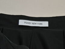 フォクシー FOXEY NEW YORK スカート Violette Skirt 切替ギャザー 38サイズ ブラック レディース j_p F-L7564_画像6