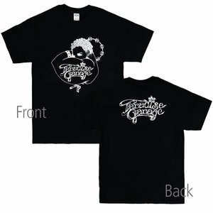 [Lサイズ]Paradise Garage （パラダイス・ガラージ） 両面ロゴ NYクラブ ガレージ ハウス DJ Tシャツ 黒