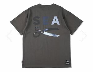 送料無料 グレーM wind and sea denham RAZOR Tee Tシャツ デンハム