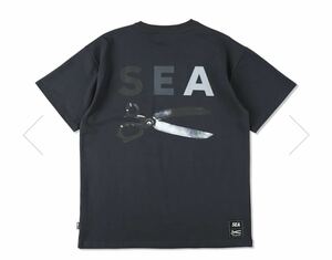 送料無料 ネイビーM wind and sea denham RAZOR Tee Tシャツ デンハム