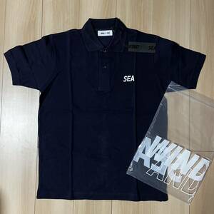 送料無料 紺M wind and sea ct kanoko s/s polo ポロシャツ