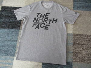 美品★THE NORTH FACE*ノースフェイス★NT31974 グレー ロゴ半袖Tシャツ