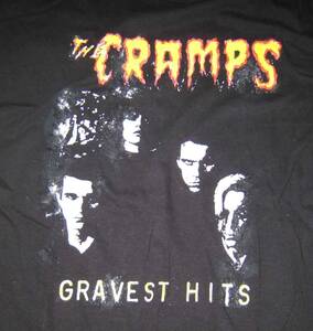 THE CRAMPS　クランプス　黒Tシャツ　丸首　L　コットン100％