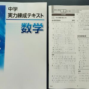 【最新版】 新品 実力練成テキスト 数学 中２【解答付】