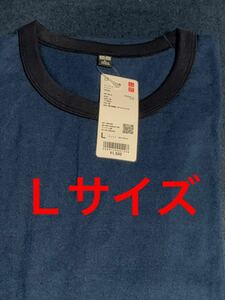 新品即決！★Ｌサイズ★ オーバーサイズTシャツ（5分袖）★ネイビーBLUE★ユニクロ ★