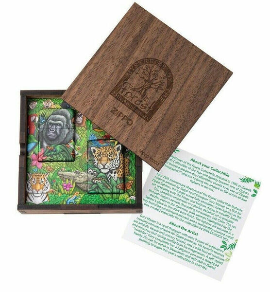 送料無料 ジッポー オイルライターセット Mysteries of the Forest 25周年モデル ZIPPO SET