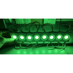 24V トラック グリーン タイヤ灯 LED サイドマーカー ランプ 作業灯 路肩灯 LEDダウンライト 防水 S25 40パネル連結 40コマ CBD05の画像3