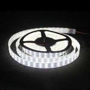 LEDテープライト ホワイト 白 12V 1M 2列 5050SMD カバー付 120連 切断可 蛍光灯 蛍光灯 看板 LEDテープ 劣化防止 DD06