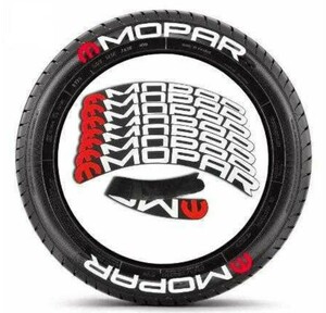 ★新品★MOPAR★モパー タイヤレター ホワイトレター タイヤステッカー レッド