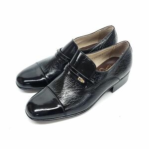 491104*[25cm] made in Japan OTSUKA THREE WISE strut chip business dress shoes 3E black slip-on shoes o-tsuka gentleman leather shoes 