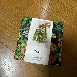 BAGGU STANDARD エコバック　カモミール　テリア　フローラル　犬　イヌ　いぬ　ドッグ　dog バグー　スタンダード　緑