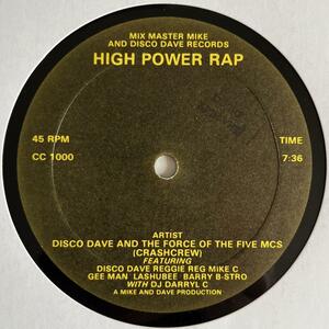 Disco Dave And The Force Of The 5 MCs, Crashcrew - High Power Rap (OG)