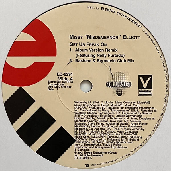 Missy Misdemeanor Elliott Featuring Nelly Furtado - Get Ur Freak On (Remix) (プロモオンリー/Promo/USオリジナル)