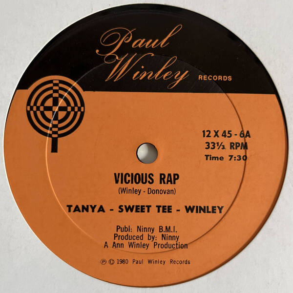 Tanya Sweet Tee Winley / Harlem Underground Band - Vicious Rap (レアUSオリジナル)