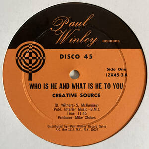 Creative Source / Harlem Underground Band - Who Is He And What Is He To You / Finger In It