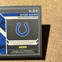 2020 PANINI NFL JACOB EASON GOLD STANDARD Auto Jersey RC Rookie INDIANAPOLIS COLTS 直筆サイン /99 No.AJ-JE_画像10