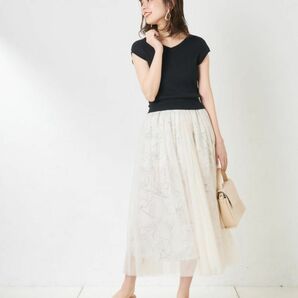 【5/7まで価格】ニットチュールスカートワンピース naturalcouture