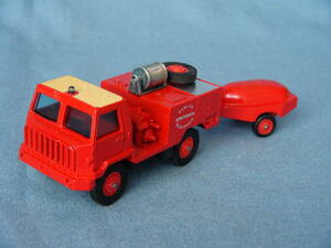 1980年頃フランスソリド1/50ベルリエ・カミバ4×4FF山岳用特殊消防車&小型ポンプトレーラー美品/初期赤箱付