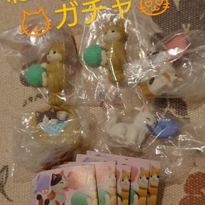 ねこパズル マグネット 奇譚クラブ ガチャ カプセルトイ 5個