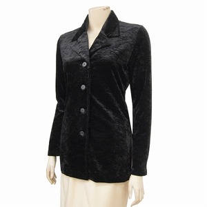 d ultimate beautiful goods *BODY DRESSING* body dressing * black * beautiful gloss velour material * one -ply. tailored jacket *M