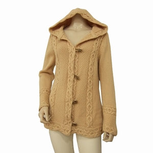 QM as good as new * Scapa *SCAPA* cashmere . wool * beige group * cable braided manner * with a hood .* toggle button *.. knitted jacket *40 number (L)