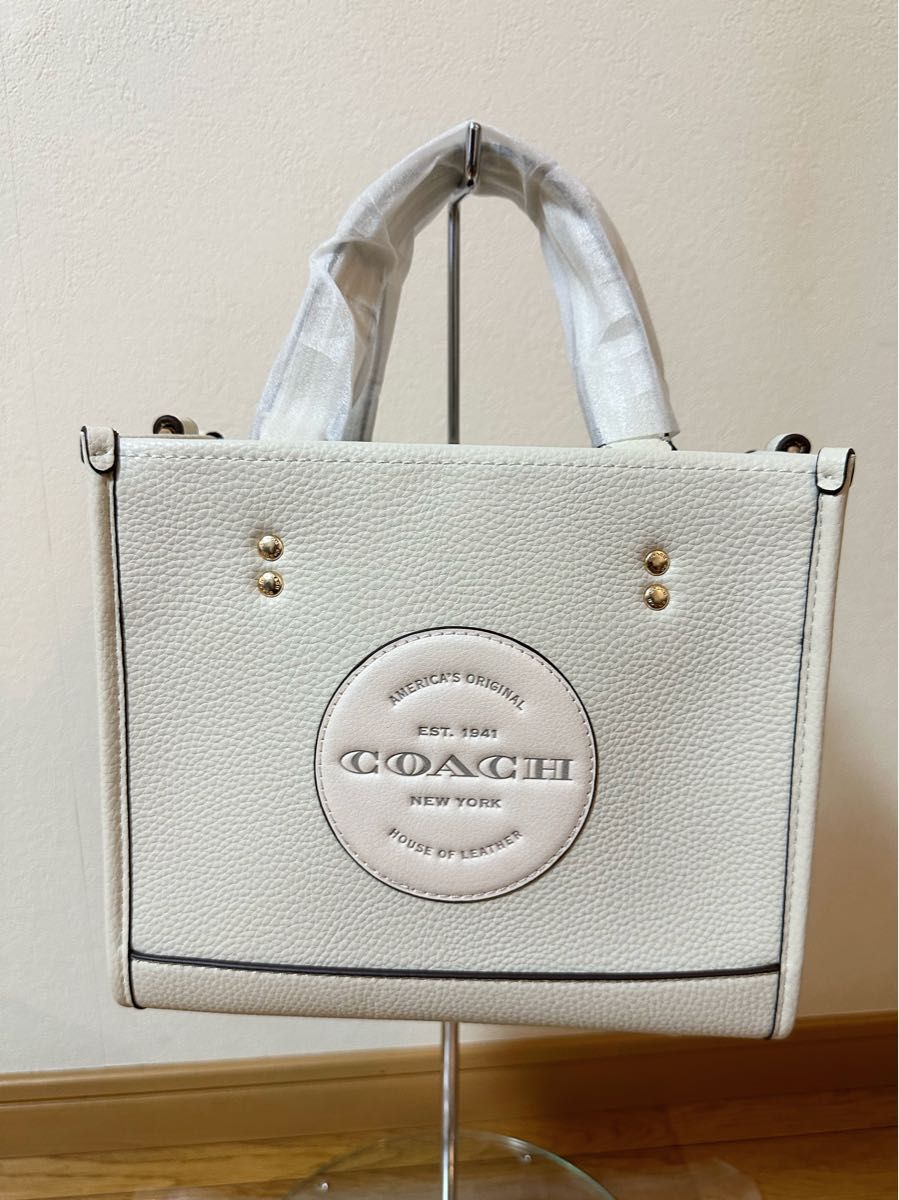 新品）COACH コーチ トートバッグ ハンドバッグ ホワイト デンプシー