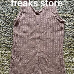 【FREAKS STORE】フリークスストア ノースリーブ タンクトップ 2way ワッフルシャツ