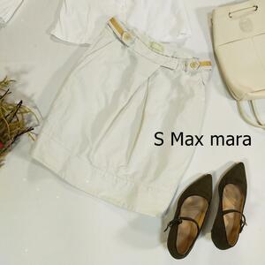 S Max Mara lovely es Max Mara skirt size 38 M white mini height belt manner 