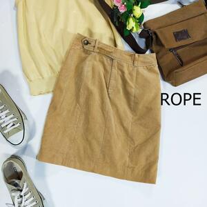  Rope skirt beige corduroy mini height made in Japan lining equipped simple 