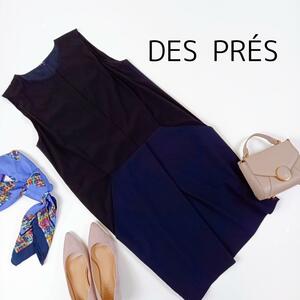 DES PRESte* pre no sleeve One-piece size S silk two-tone 