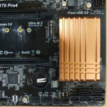 ASRock H170M Pro4/ATXマザーボード/(LGA1151)INTEL第６,7世代CPU対応/PCパーツ 自作PC DIY 修理材料★通電,BIOS立ち上がり確認済み_画像5